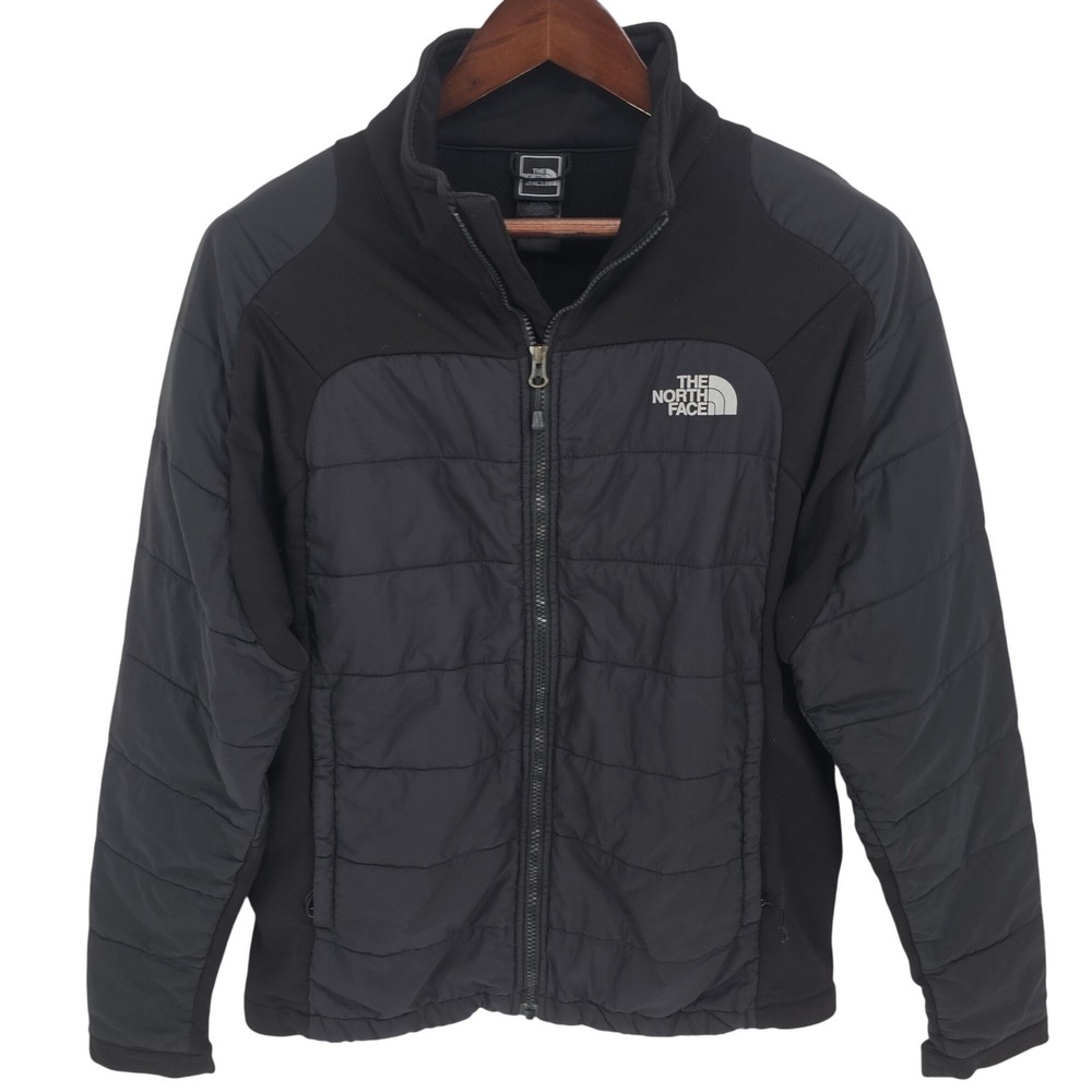 The North Face Mens Black AUFJ Quilted Hybrid Fleece Puffer Jacket Size M *READ*